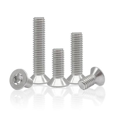 304 Stainless Steel Countersunk Torx Screw, Flat Head, Hex Socket, M1.4-M8