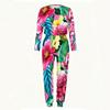 Female Oversized Long Sleeve Top And Elastic Waist Trousers Two Piece Outfit For Daily Leisure Activities