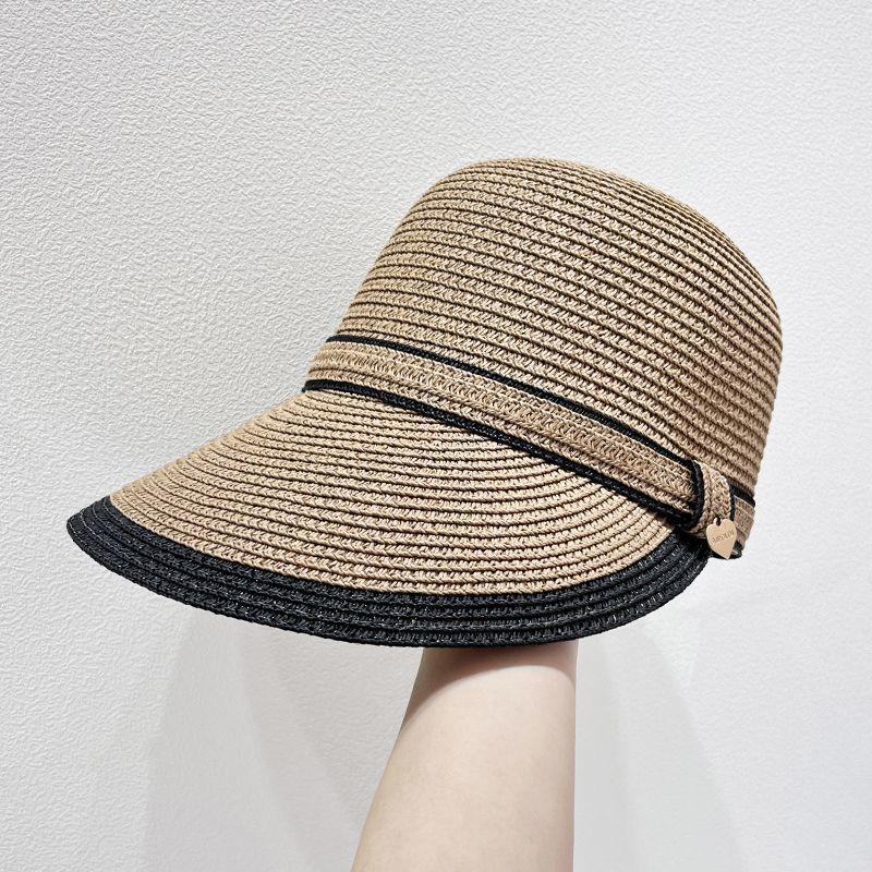 New Cap Hat Women's Summer Thin Hat Breathable Cute Resort Equestrian Hat Beach Sun Straw Hat