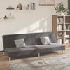 Vidaxl 2-Seater Foldable Sofa, Light Gray, Upholstered In Fabric