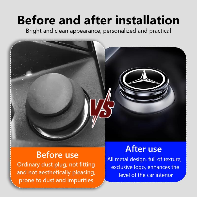 LSEV2 Car Cigarette Lighter Dustproof Plug Button Cover Accessories For Mercedes Benz C180 C300 W124 W176 W177 C200 C260 GLC CLE CLA