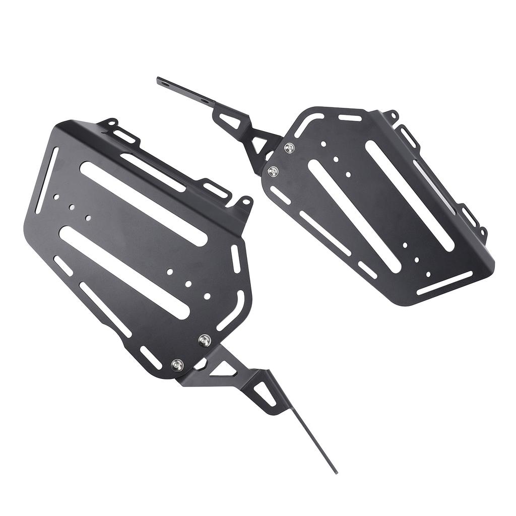 Motorcycle Side Luggage Rack Aluminum Strong Load Bearing Black Powder Coating Enhanced Safety Side Storage Rack for