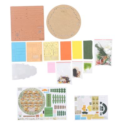 Miniaturhaus Bausatz 1:24 Einfache Montage Hohe Sicherheit Holz Hand-Auge-Koordination Puppenhaus-Bausatz für