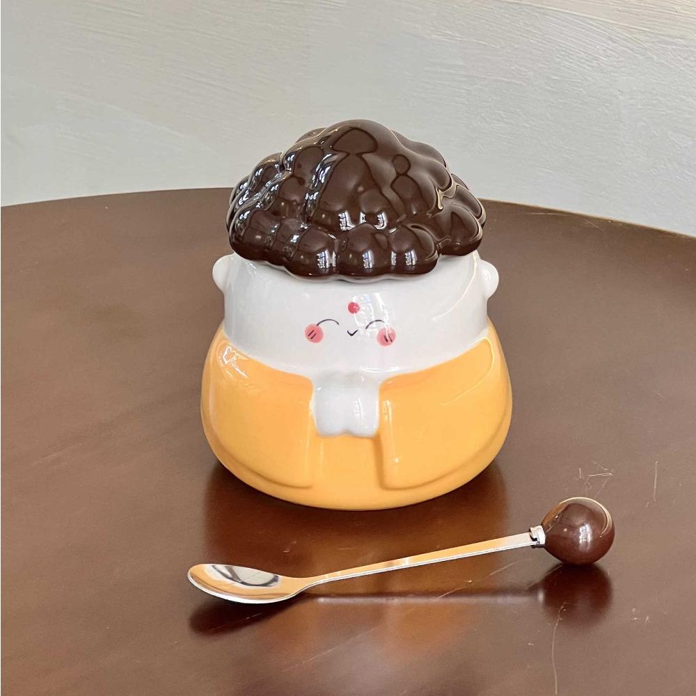 Creative, Funny, Cute Mug, Quirky Ceramic Water Cup with Lid, Birthday Gift, Large Capacity Coffee Cup