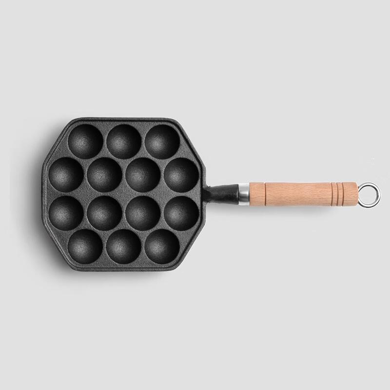 ZISIZ Cast Iron 14-Hole Takoyaki & Egg Pan