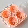 1PC Elegant Rose Shaped Ice Cube Mold Reusable Food Grade Silicone IceTray Ice Ball Mold for Effortless Dessert Summer Drinks