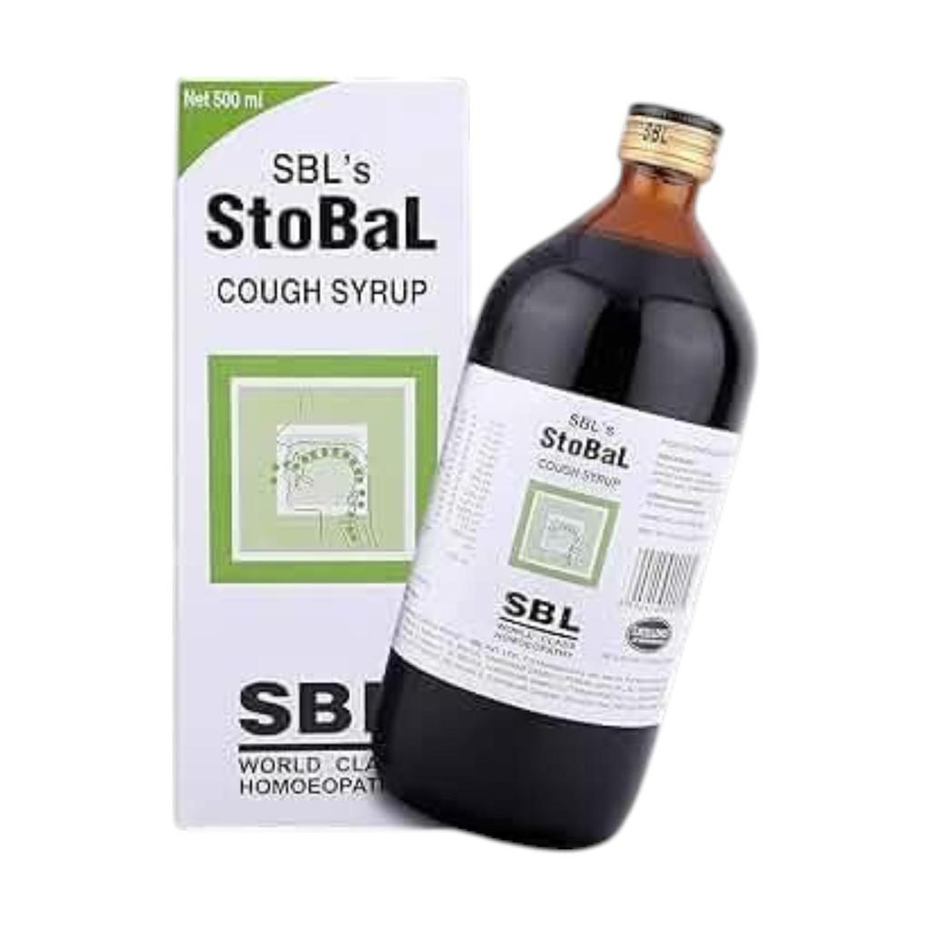 SBL Stobal Cough Syrup 500 Ml Herbal Homeopathic Liquid For Dry Throat Comfort Chest Ease Daily Wellness Support