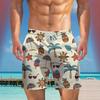 Summer Men's 3D Printed Beach Pants Fashion Versatile Trend Breathable Casual Vacation Style