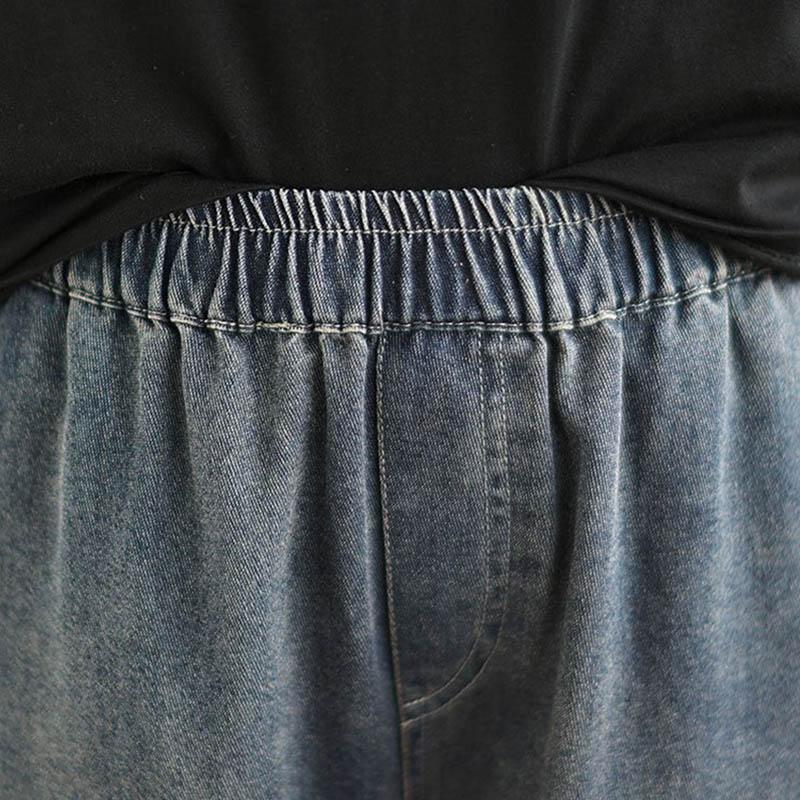 Baumwollhosen Sommer Damen Übergröße Locker Pyjamahose Vielseitig Lässig Hochtailliert Weitbein Leinenhosen