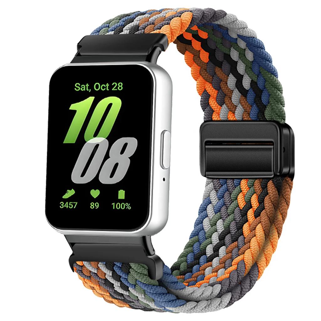 Magnetic Sport for Samsung Galaxy Fit 3 Watch Braided Strap Watchband for Samsung Galaxy Fit 3 Band Accessories Replacement