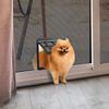 Cat Door Flap Free Entry and Exit Locking Cover Screen Door Mounted Clear Flap Get-in-anytime Upgraded Door