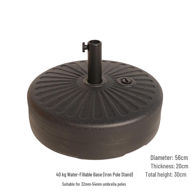 Sunshade Umbrella Base: Water-fillable, Marble, and Resin Models for Fixing Straight Pole and Advertising Umbrellas
