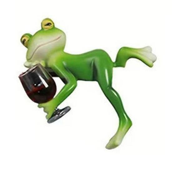 2 stk/sett Drikkende Frosk Figur Liggende Tegneserie Frosk Statue Resin Dyreskulptur Utendørs Hage Blomsterpotte Klemmer Ornament