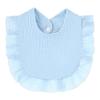 Ruffled Pure Cotton Baby Bibs with Lace Trim
