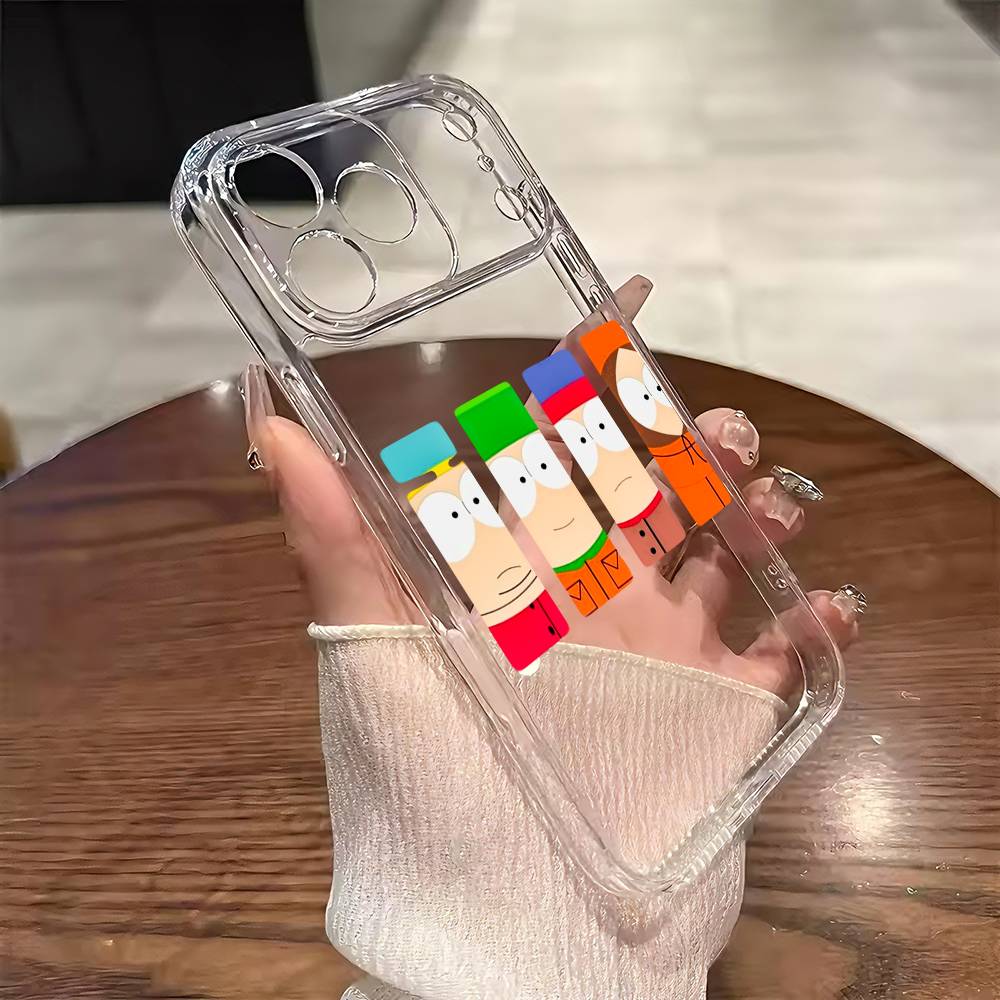 

S-South P-Park Phone Case For iPhone 17 16 15 14 13 12 11 Mini Pro Max Plus Transparent Cover iPhone17PRO