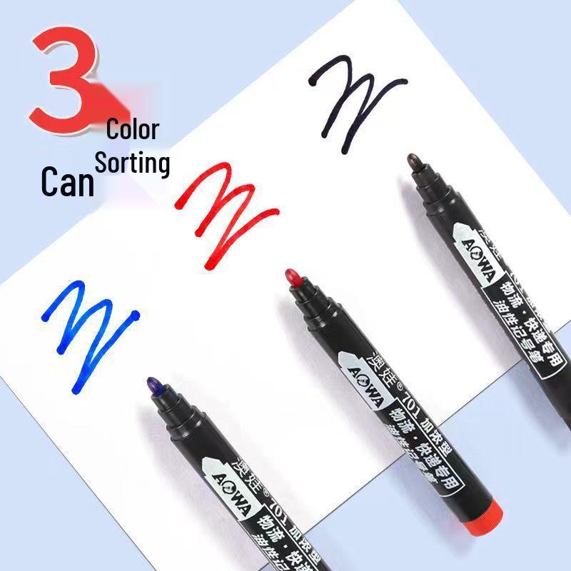 Black Broad Tip Red Logistics Packaging Pen - Blue Marker Stationery Marking Pen