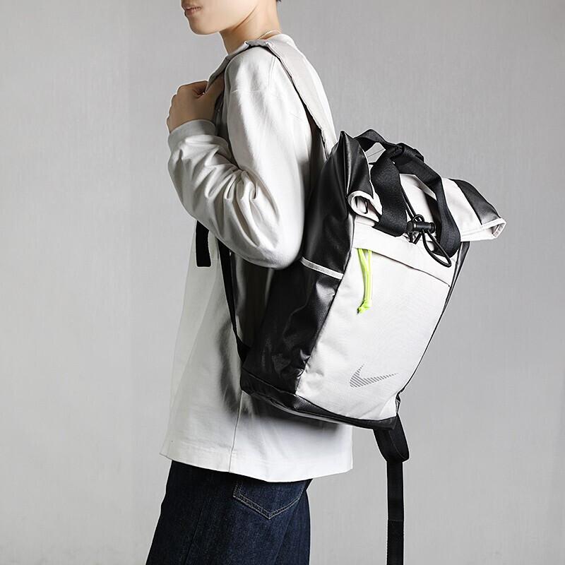 Nike Polyester Backpack Regular Men's Ecru Casual