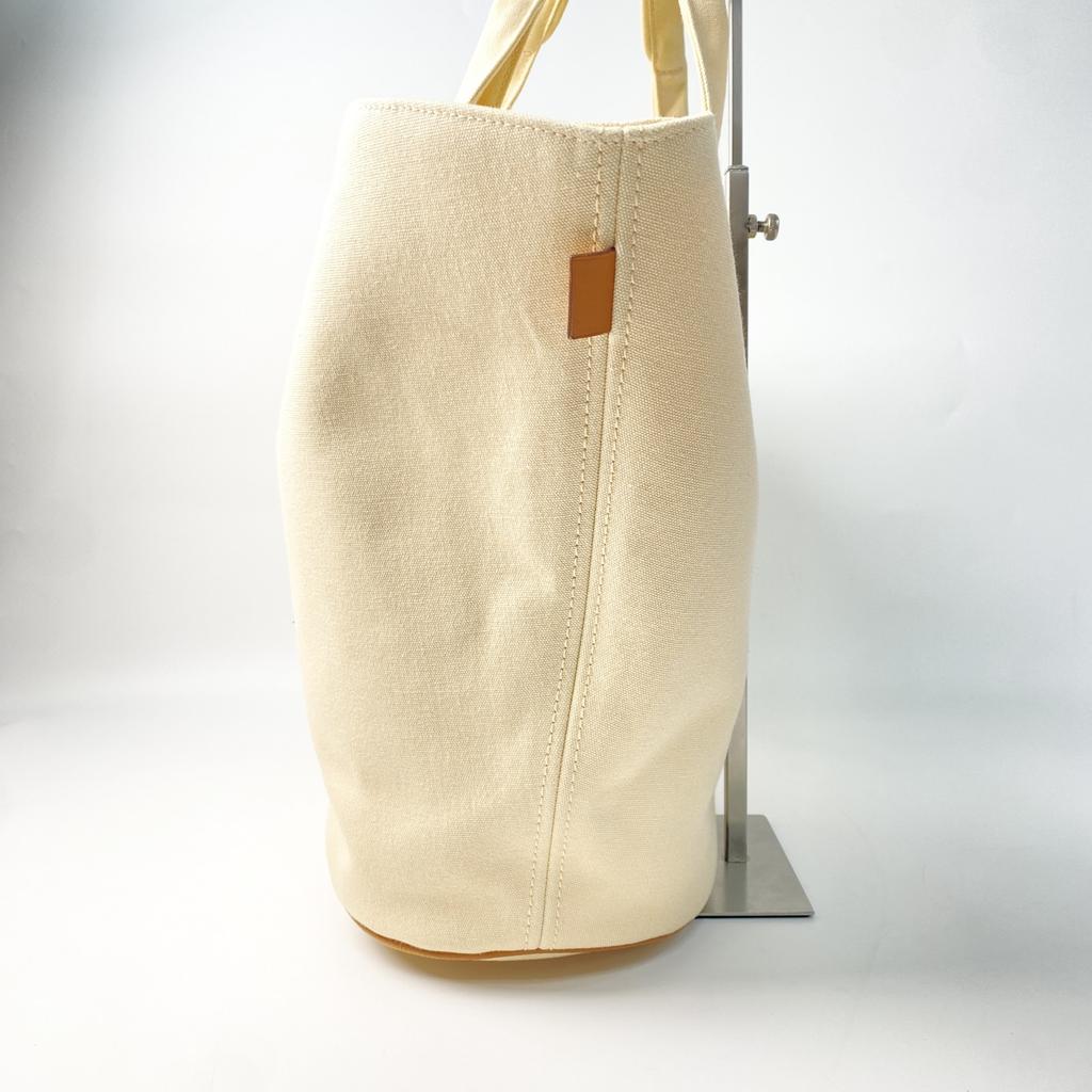 Used HERMESTote Bag Ivory Canvas Women
