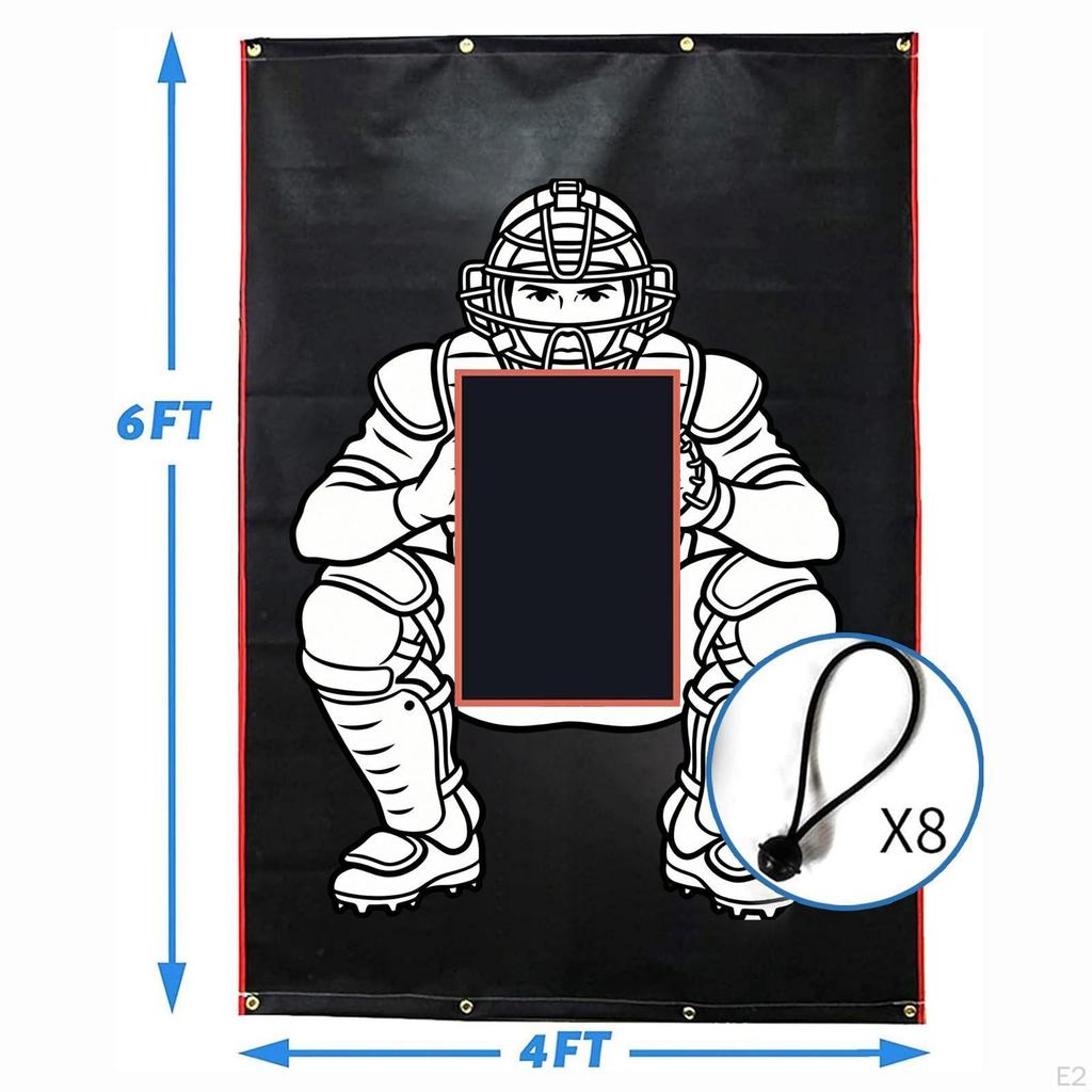 Baseball Practice Net High Easy Installation Black
