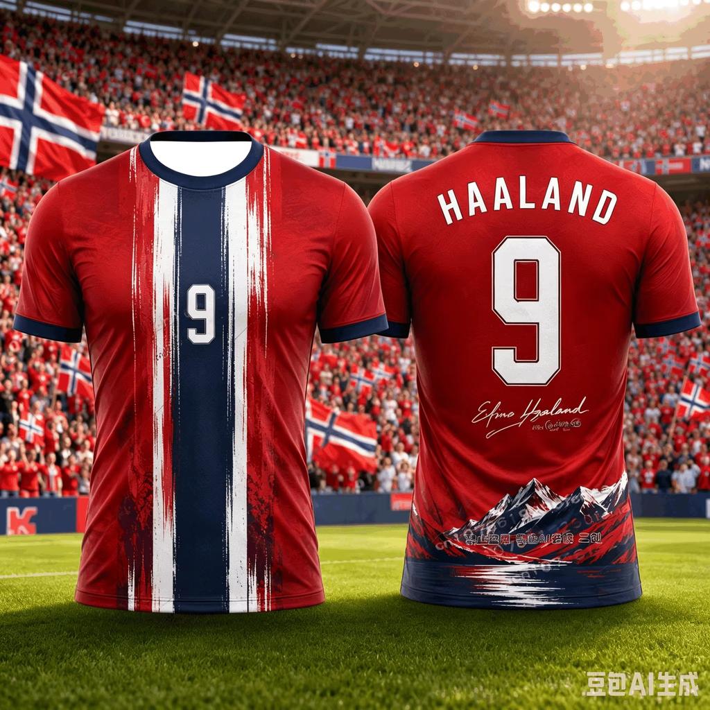 Sommer Norwegen Fußball T-Shirt Tops Fußball 3D Druck Fußballtrikot Herren Freizeit T-Shirt Atmungsaktiv Herren Damen Kurze Ärmel Oberteil
