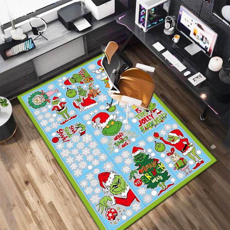 Christmas Gift Comedy Movie How the Grinch Stole Christmas carpet home living room decoration table and chairs anti slip door mat carpet A15