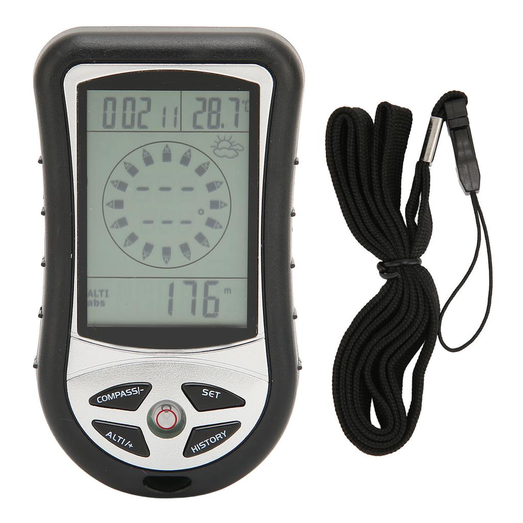 Digital Compass 8 in 1 Multi Functional Outdoor Compass Altimeter Barometer Calendar Thermometer for