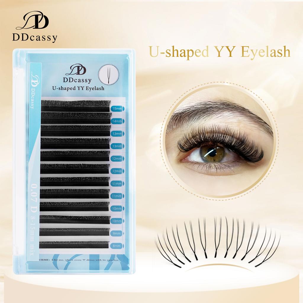 U Shape YY 2D UU Double Layer U Fan Blister Cilios Nagaraku Pestanas Eyelash U Y Lashes