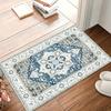 Entryway Rug Vintage Persian Medallion Print Non Slip Carpet Washable for Bathroom Kitchen Hallway Home Decor
