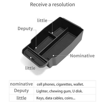 For Mazda CX-50 2025 Center Console Armrest Box Central Storage Tray Organizer Tidying Car Interior Accessories Black