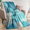 Abstract Graffiti Turquoise Print Flannel Blanket Sofa Office Blanket Gift Blanket Nap Blanket