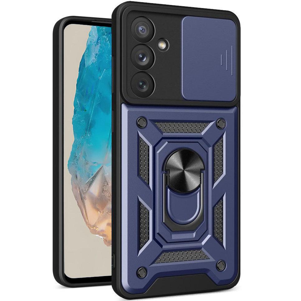 Armored case for Samsung Galaxy M35, CamShield Slide, blue