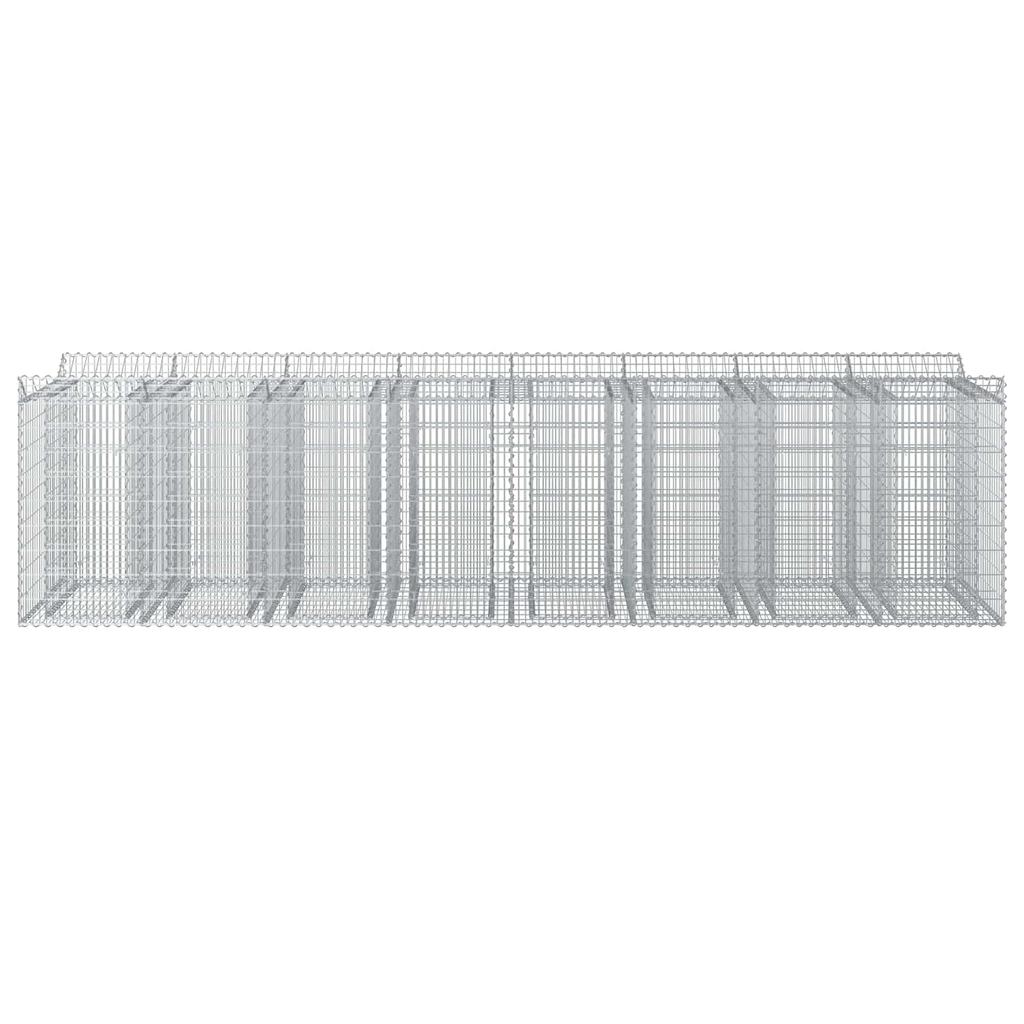 Gabion Raised Bed Set 4 Pcs Silver