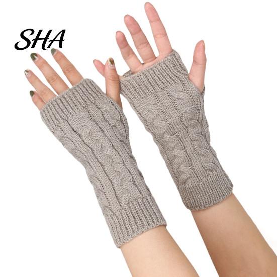 Stylish Fall Layering Sleeves Women Ribbed Wrist Arm Warmers, Stretchy Cable Knitted Fingerless Gloves, Versatile Covers for Driving Soft Warm Mitten,
