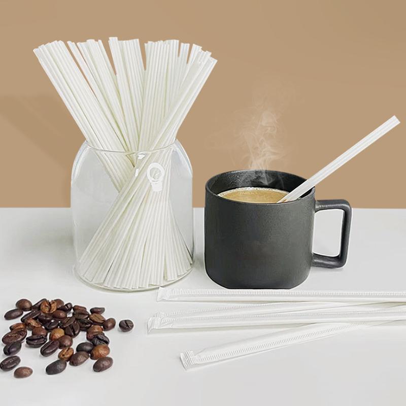 100Pcs Disposable Three Hole Coffee Straw Stirring Rod Both Hot And Cold Drinks Straw Independently Packaged