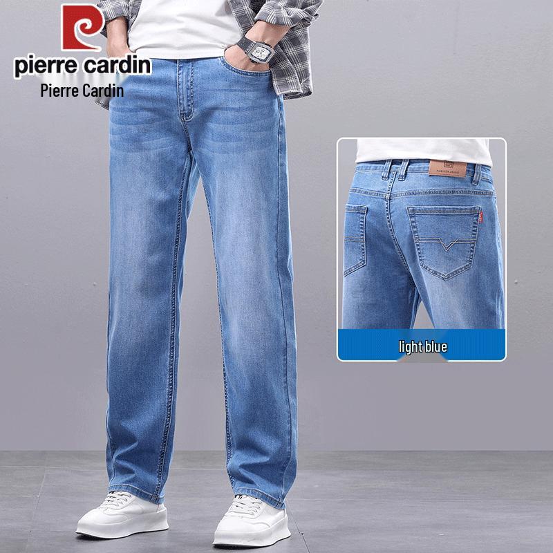 Pierre Cardin Men's Summer Loose Straight Fit Thin Jeans