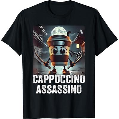 Cappuccino Zabójca Brainrot Włoska Koszulka Memowa(3)
