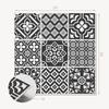 Set of Vinyl Tiles with a Motif for the Bedroom. Geometric Patterns In Tiles 20x20x20 Cm.