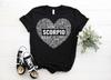 Scorpio Love Heart Facts Traits Horoscope Zodiac Astrological Sign Scorpius T-Shirt, Born On October 23 November 21 Gifts, Birthday Present,