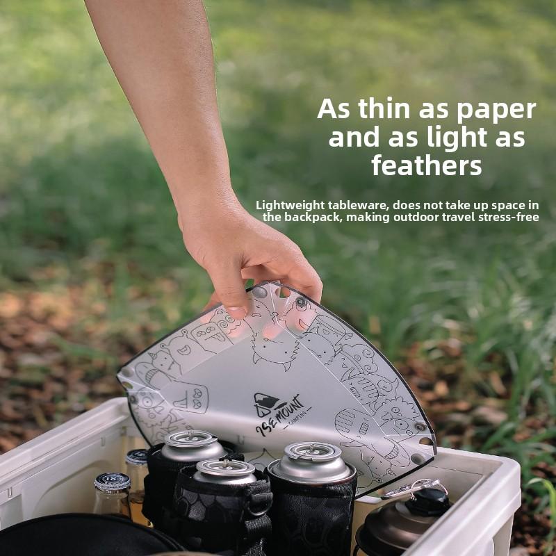 1set Carrying Bowl Outdoor Ultra Lightweight Dining Plate Coffee Filter Funnel Water Cup Multi Purpose Combination Tableware Set