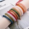 New Simple Smooth Round Vintage Acrylic Resin Cuff Big Bracelet Bangle For Women Open Wrist Bangles Accessories Bijoux Pulseras