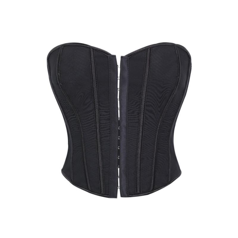 

Royal Blue Strapless Corset Top With Cups Front Hook Boned Bustier For Women S чорний