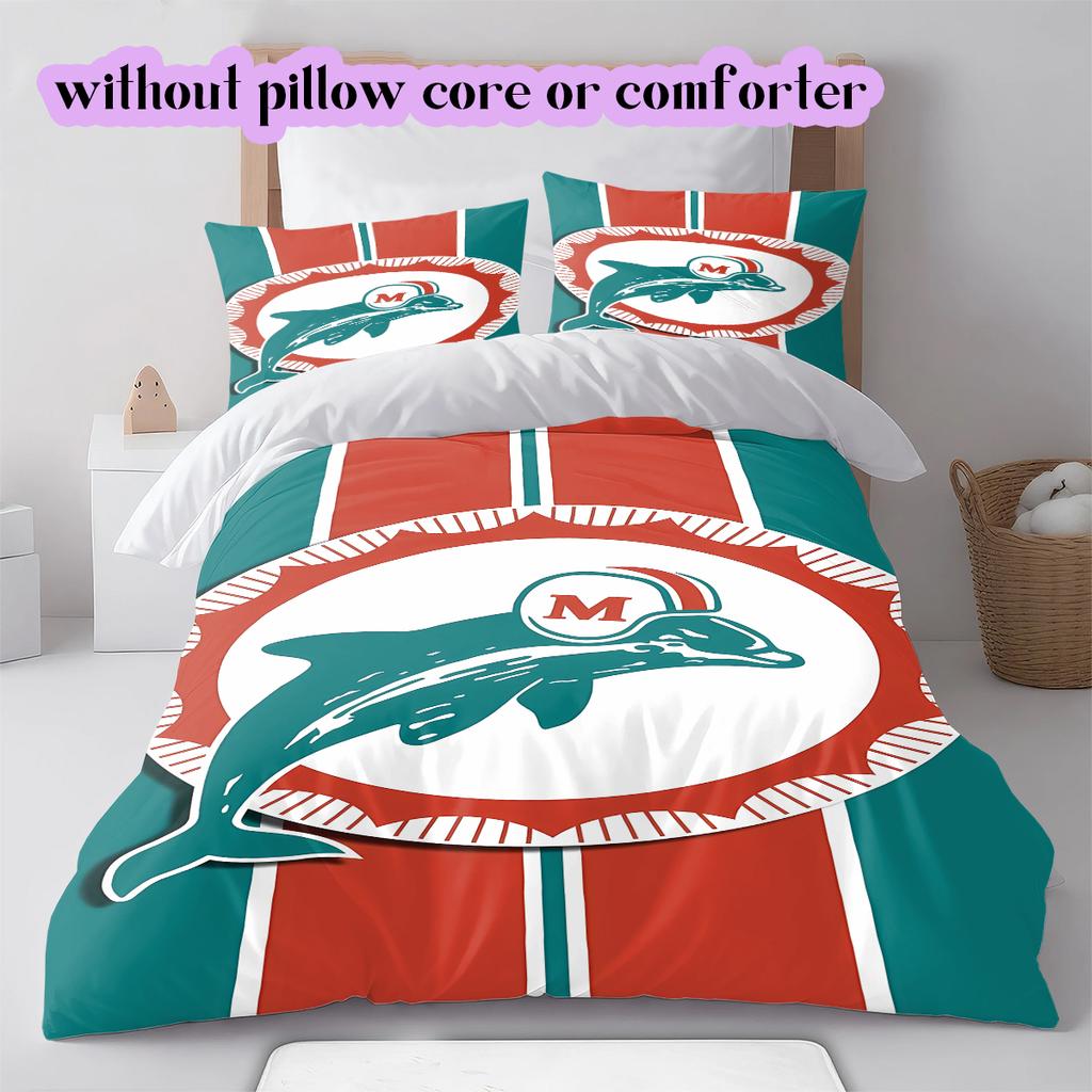 Jacksonville Jaguars Pattern Bedding Quilt Set Quilt Cover Pillowcase Home Decoration Birthday Gift (1 * duvet cover + 2 * pillowcase, without core)