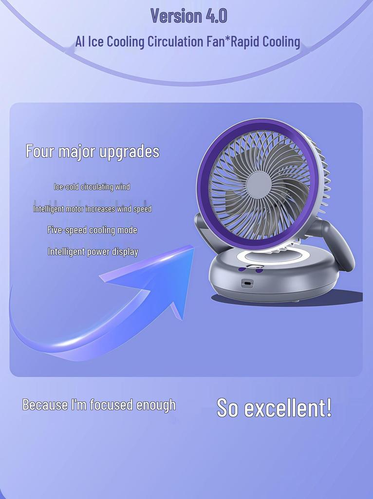 Compact Silent Night Light & Dual-Use Electric Fan - Portable Wall/Desktop Folding Design