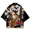 Japanese Kimono Yukata Samurai Kimono Man Cat Print Shirt Clothing Harajuku Cardigan for MenTraditional Haori Kimono