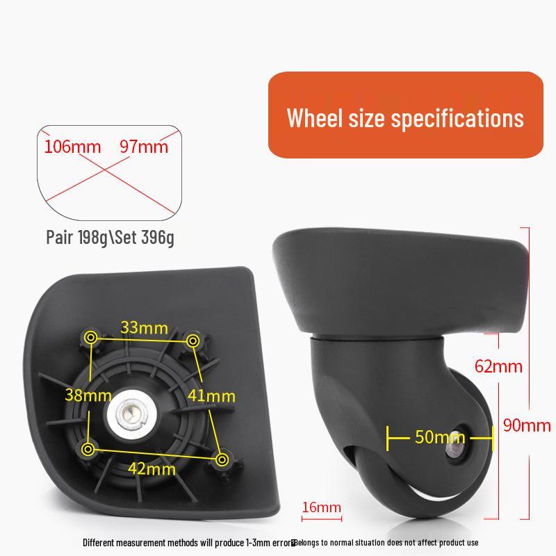 Universal Trolley Suitcase Replacement Wheels - Luggage Repair Accessories