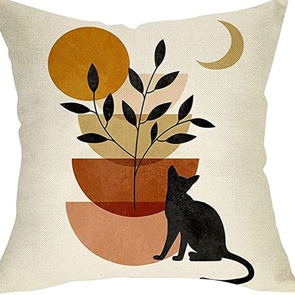 Abstract Pillowcase Sunset Sunrise Line Modern Art Minimalist Living Room Sofa Bay Window Pillow Geometry
