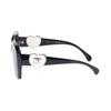 Chanel Sculpted Logo Acetate Irregular Shape Sunglasses Women Sunglasses Black CH5518C501T8