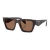 Prada Logo Design Acetate Square Sunglasses Men's Brown