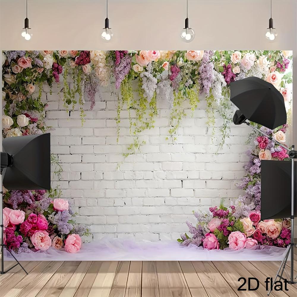 2D Flat Background 1 Piece Exquisite Floral and Vine Background Bedroom Outdoor Space Living Room Festival Celebration