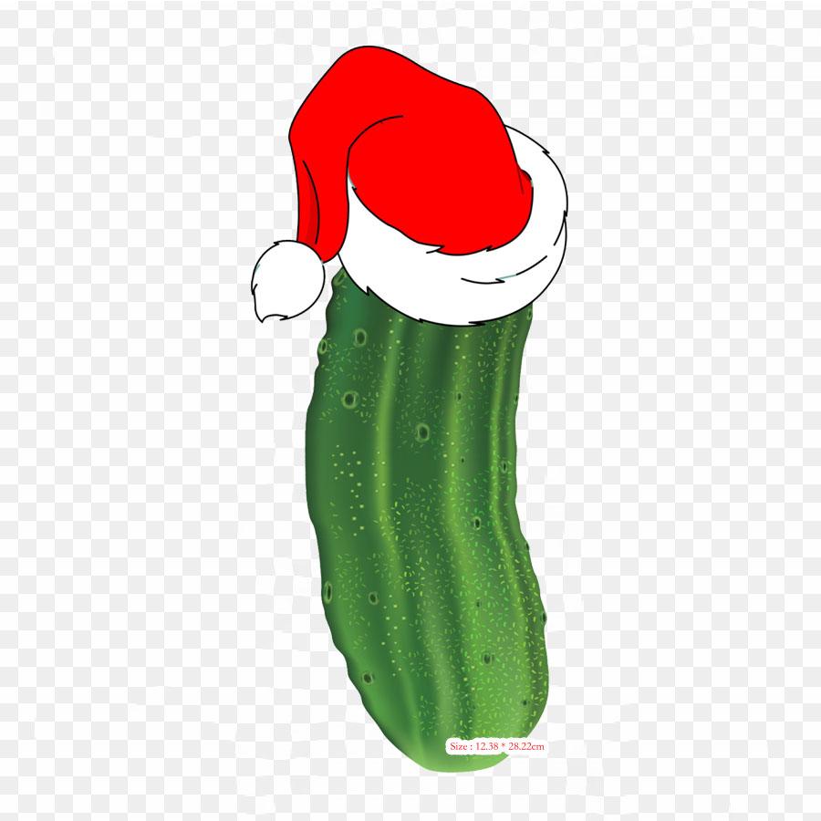 Juleagurk Juledag Stryk på Varmeoverføringstrykk Vinylmerker Klistremerke for Klær DIY Applikasjoner Vaskbare Merker